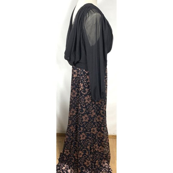 KIYONNA Leona Black Lace Maxi Dress Size 2X Formal Evening Cocktail NWT - Picture 6 of 9